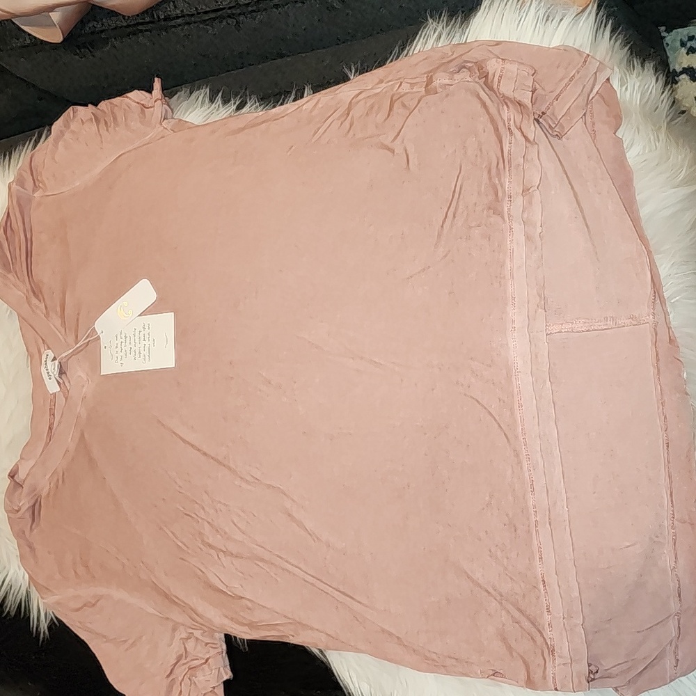 New Charming Charlie Lounge Mauve Pink Ultra Soft Top, NWT